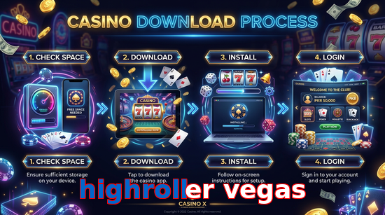 Game list for Highroller Vegas download section