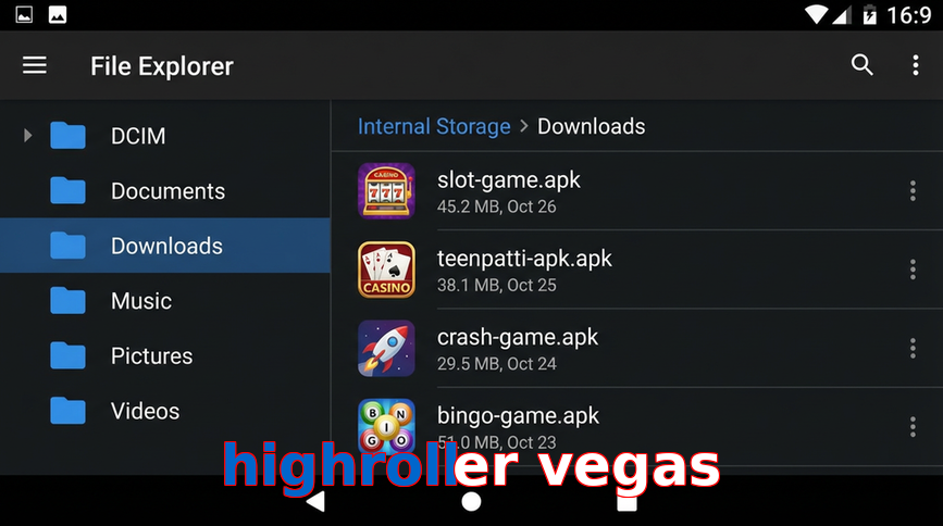 Main screen of Highroller Vegas gameapk page for PK players