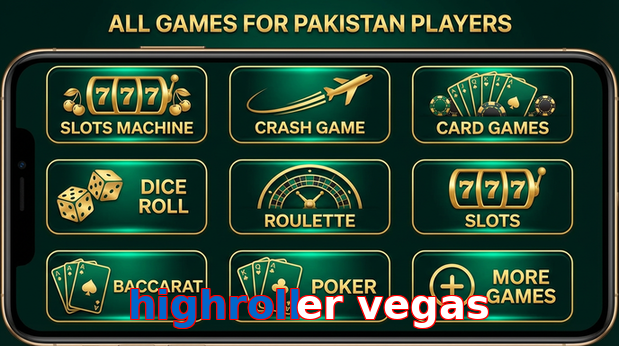 Main screen of Highroller Vegas games page for PK players